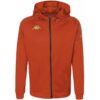 Veste de survêtement Kappa Grevolo orange pour homme avec capuche, fermeture zippée et logo Omini doré