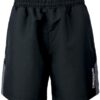 Bermuda Kappa Passo noir pour homme, taille élastiquée avec cordon, logo Omini sur la jambe droite.