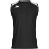 Maillot de sport Kappa Lebbio sans manches pour homme, couleur noire, logo blanc sur l'épaule gauche