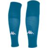 Paire de chaussettes montantes Kappa Spolf couleur turquoise avec logo blanc sur le mollet.
