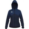 Veste de survêtement Kappa Fianta pour femme en bleu marine avec capuche et logo Omini.