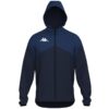 Veste de survêtement Kappa Fianto bleu marine, avec capuche et logo.