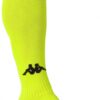 Chaussettes Médias Kappa Penao jaune fluorescent