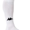 Chaussette montante blanche Kappa avec logo noir sur la cheville droite