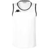 Maillot basket ball femme kappa modèle danca de couleur blanc