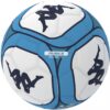 Ballon de football Kappa blanc et bleu clair, modèle Player 20.5E, taille standard pour l'entraînement.