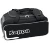 Sac de sport Kappa Balzio noir avec logo blanc sur la face avant.